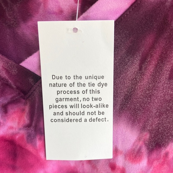 LOGO Lounge Brushed Tie-Dye V-Neck Long Sleeve Top Purple L NWT - Picture 3 of 6